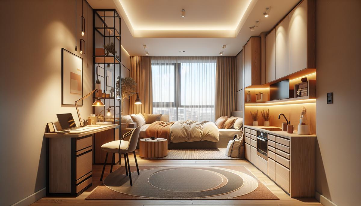 Инвестиции в апартаменты для студентов в Грузии Апартаменты для студентов в Грузии, интерьер и рабочая зона