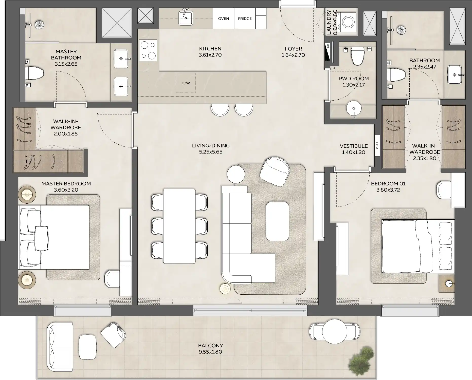 Floor Plans for Ghadeer at Expo Valley Views in Dubai