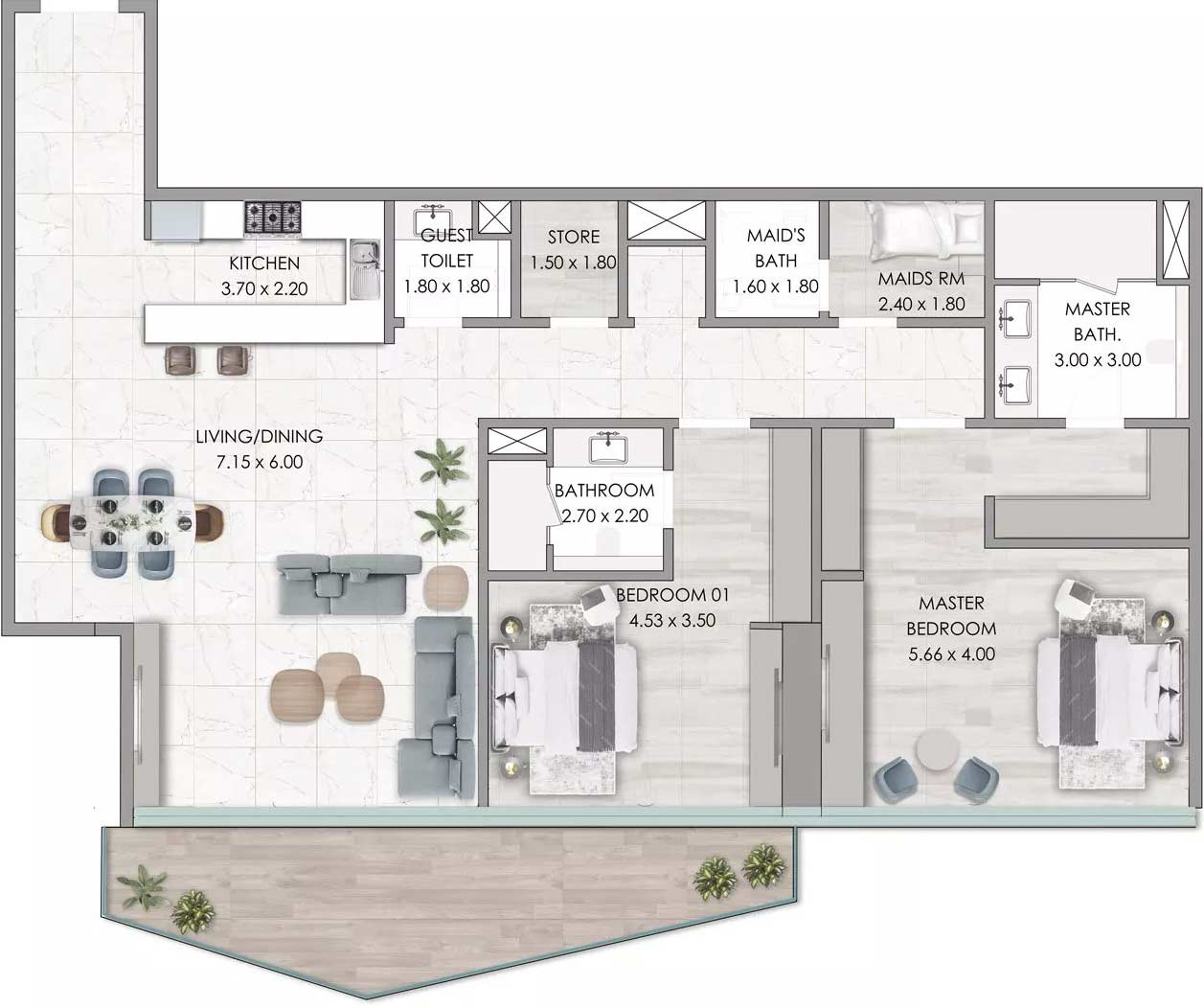 Floor Plans of Habtoor Grand Residences Dubai Marina