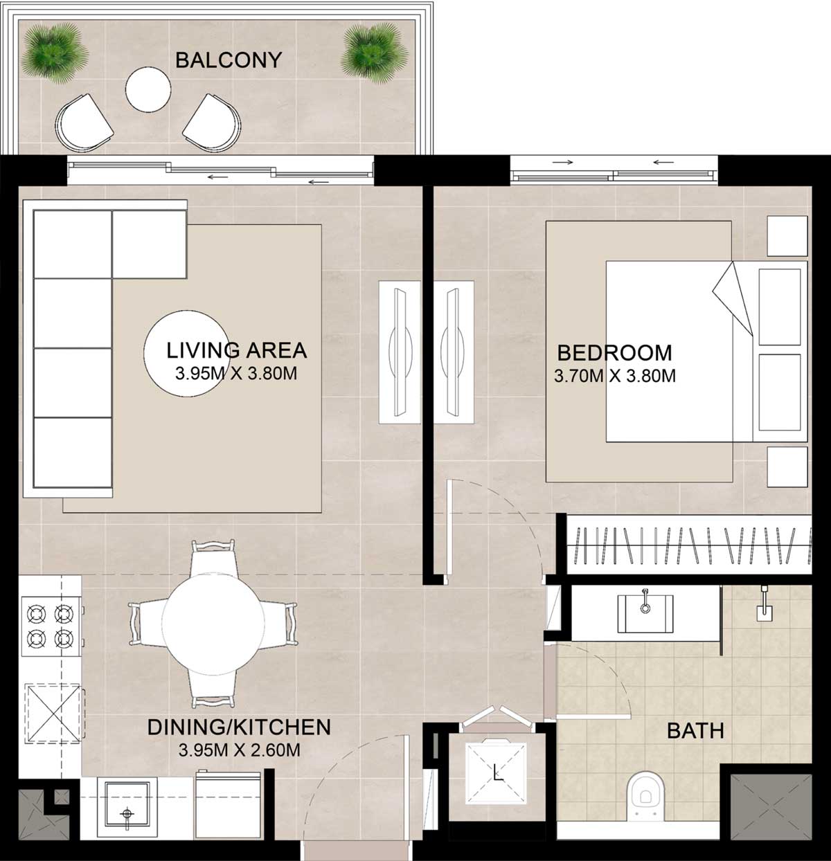 Floor Plans of NSHAMA Elaya Town Square Dubai