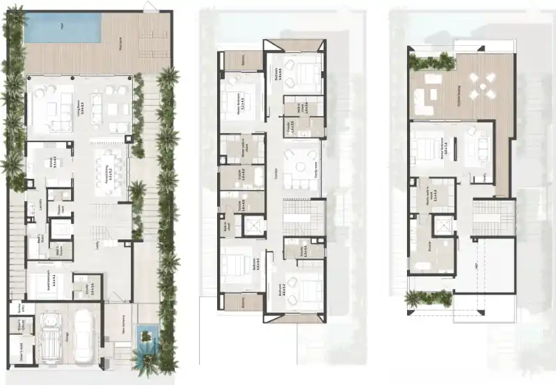 Floor Plans of Ajmal Makan AlThuraya Island