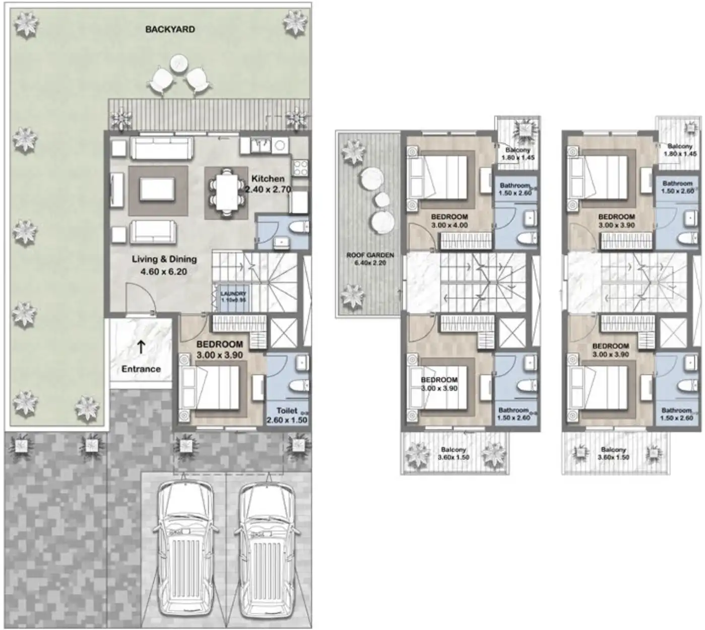 Floor Plans for Reportage Hills in Dubai