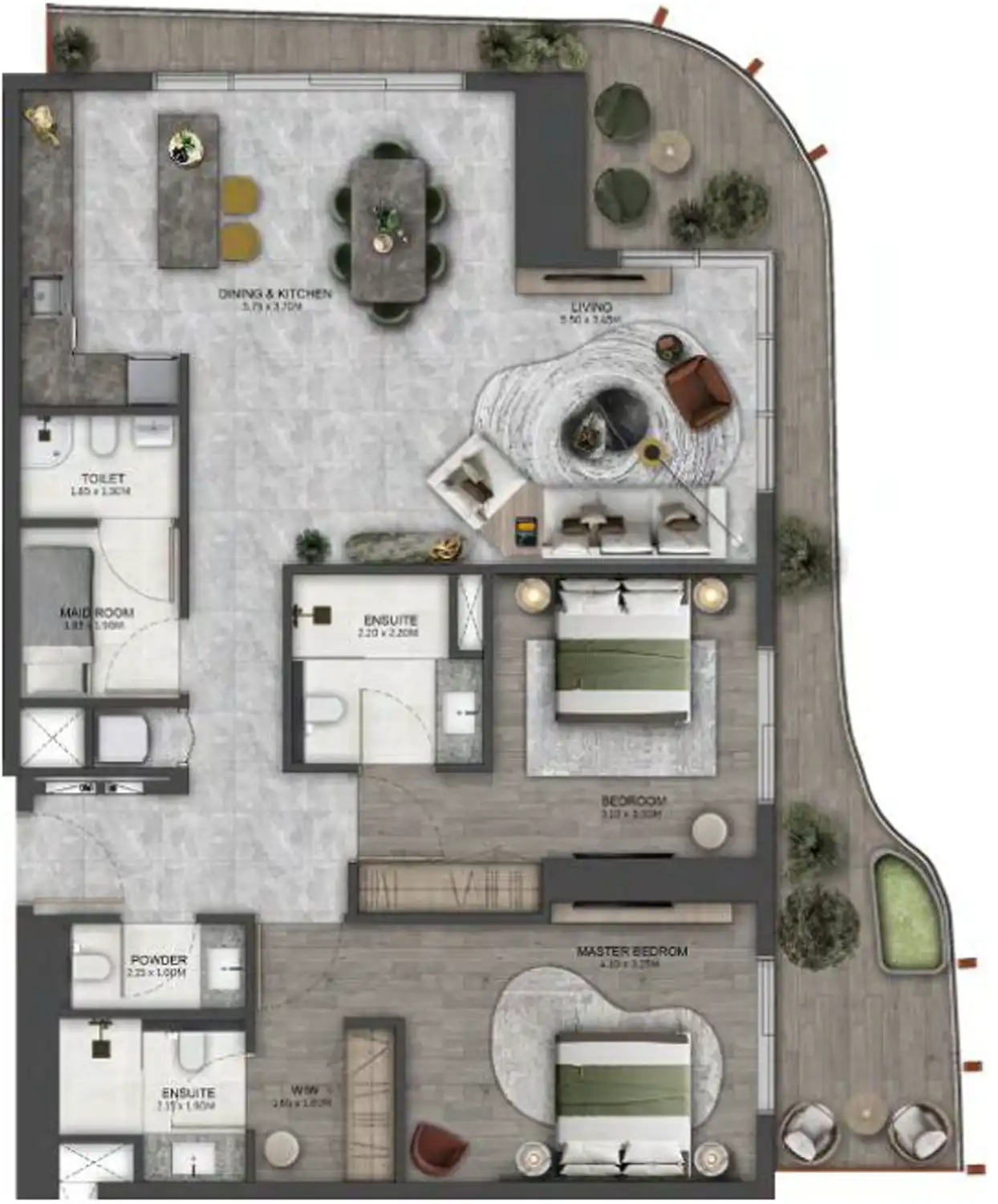 Floor Plans for Kanyon by BEYOND in Dubai