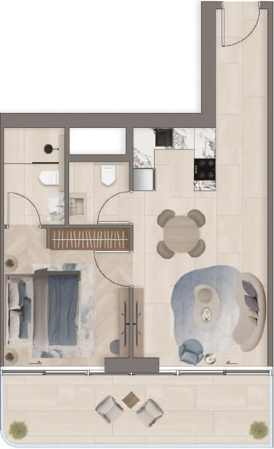 Планировка Meriden Beach Residences at Dubai Islands