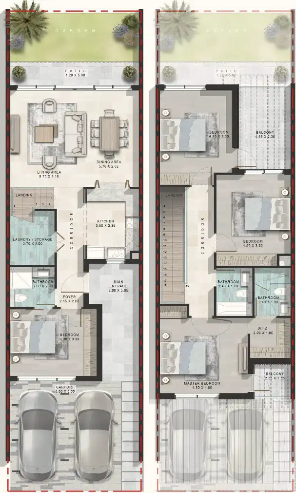 Floor Plans for DAMAC Sun City in Dubai