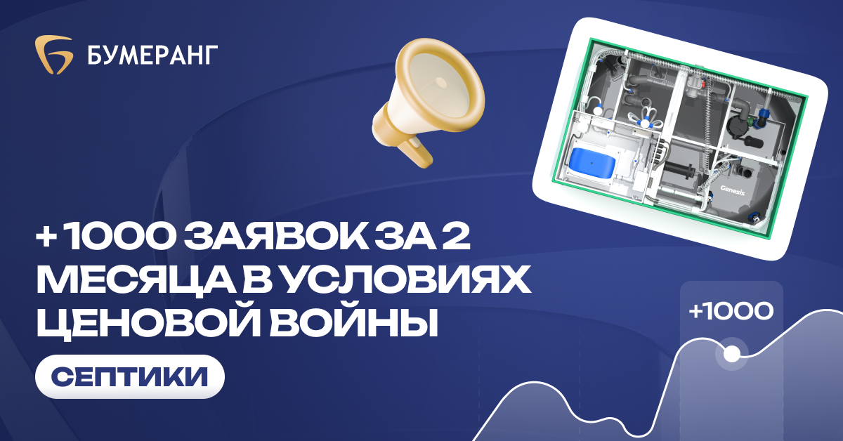 Кейс - Как мы привлекли 1000+ заявок на септики за 2 месяца в жестко демпингующий бизнес