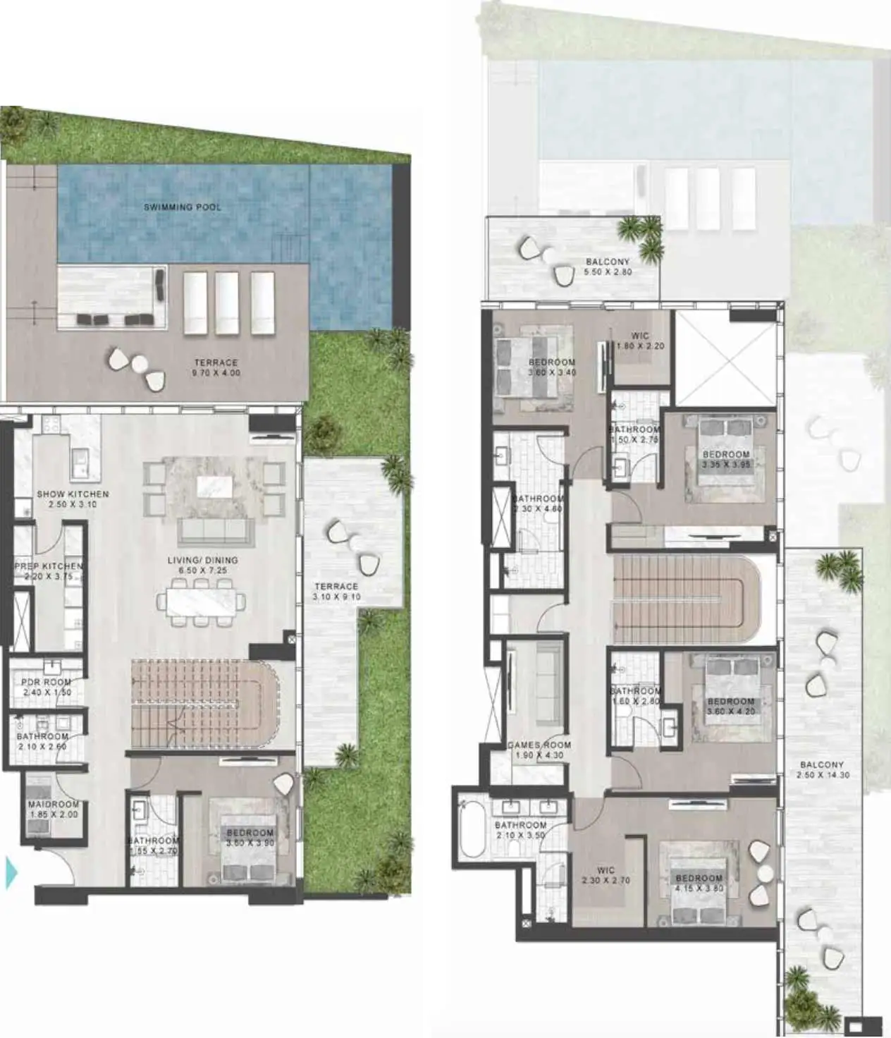 Floor Plans for DAMAC Shoreline in Ras Al Khaimah