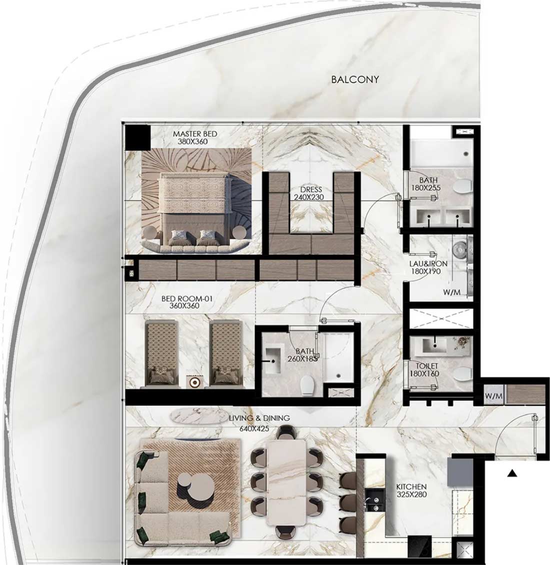 Floor Plans of Elie Saab Waterfront by Ohana