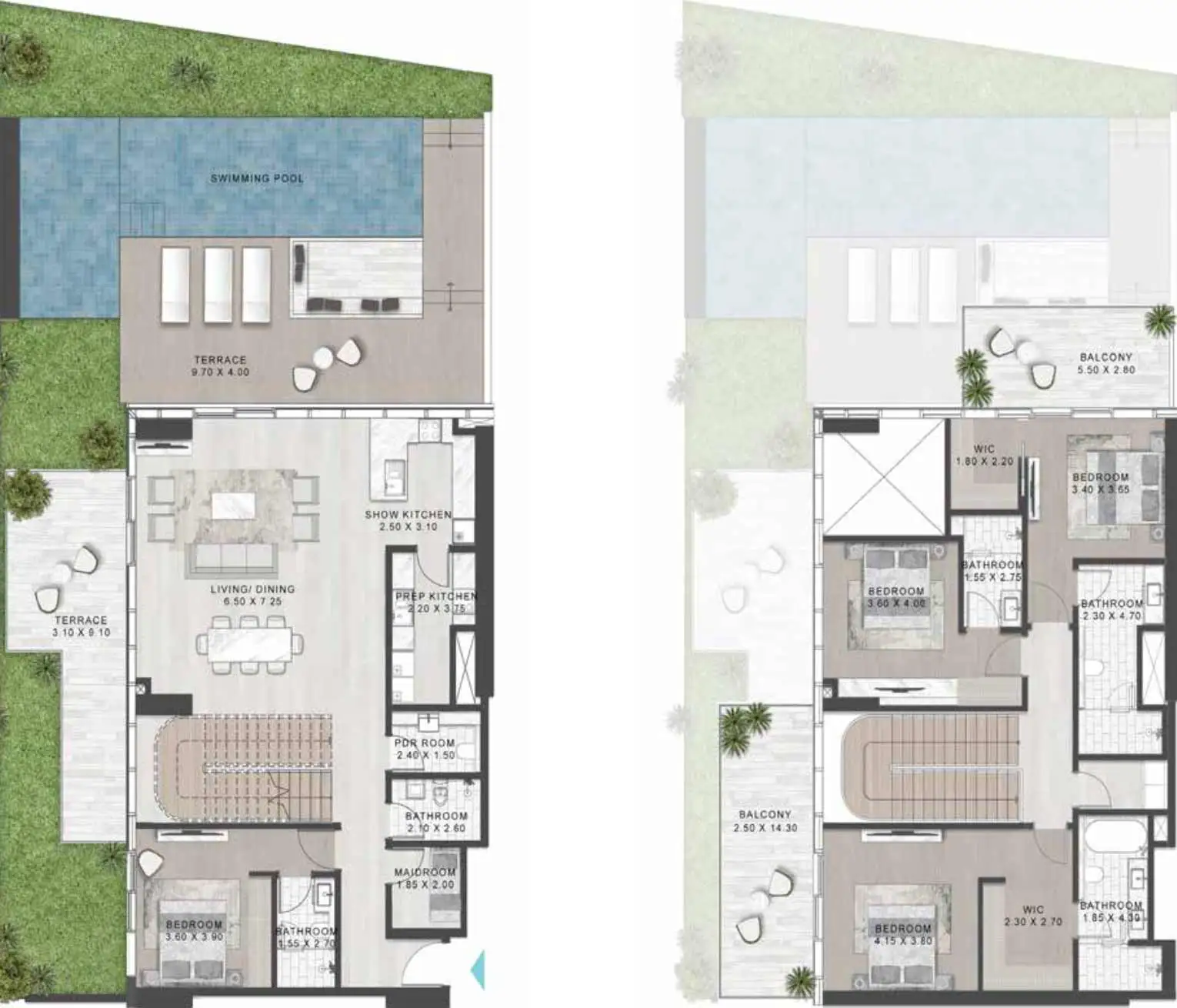 Floor Plans for DAMAC Shoreline in Ras Al Khaimah