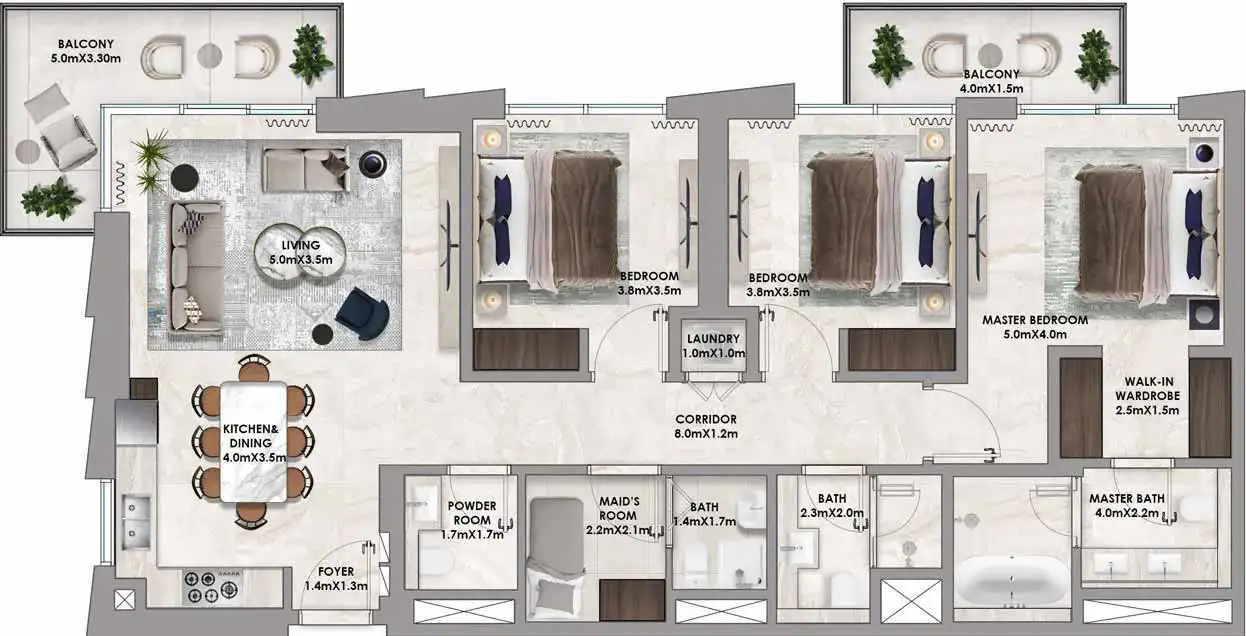 Floor Plans for Emaar Address Residences Dubai Hills Estate in Dubai