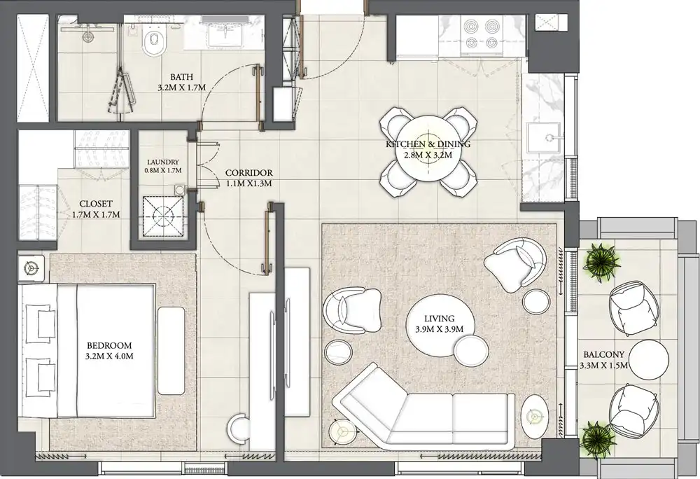 Floor Plans for Emaar Mangrove at Creek Beach in Dubai