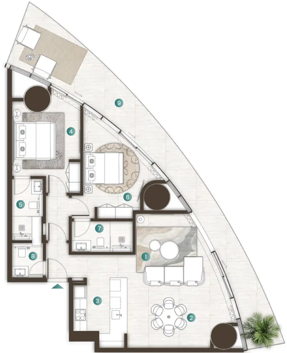 Floor Plans for La Mer by Elie Saab in Dubai