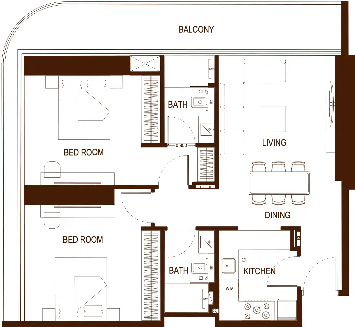 Floor Plans of Binghatti Hillviews