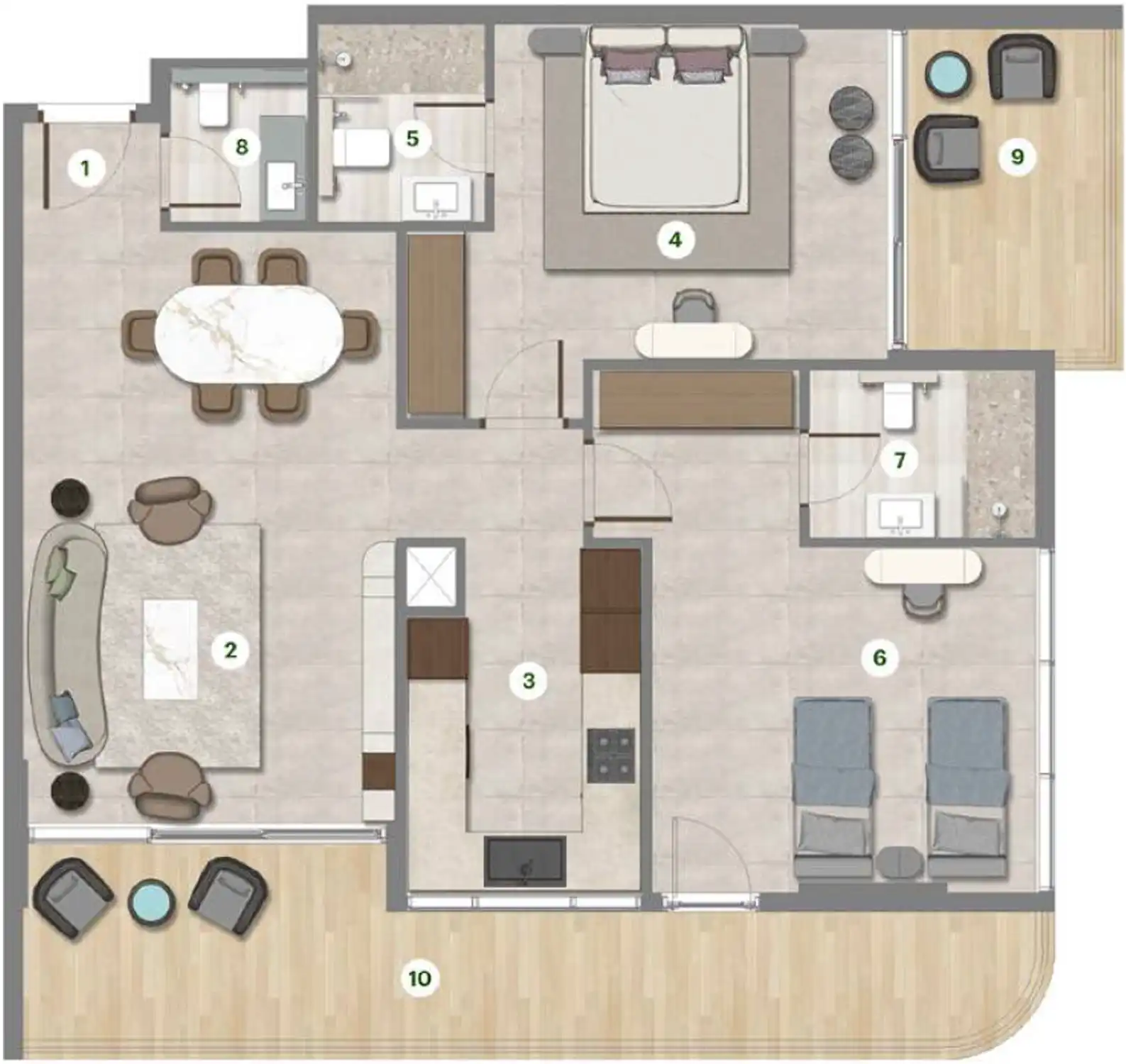 Планировка Parkgreen Residences