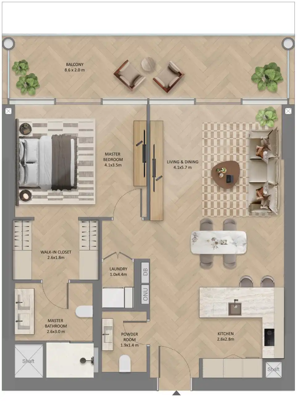 Планировки Aldar The Row Saadiyat