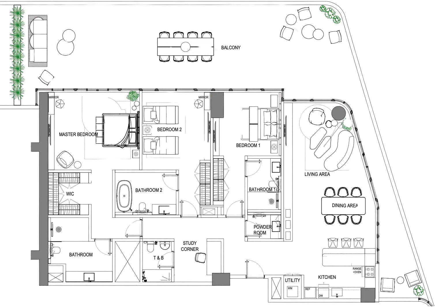 Floor Plans for Fortune Bay Residences in Ras Al Khaimah