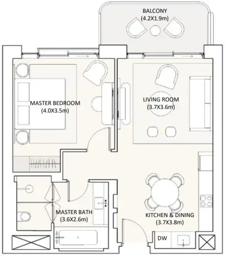 Floor Plans for The Bristol Residences by Eagle Hills in Abu Dhabi