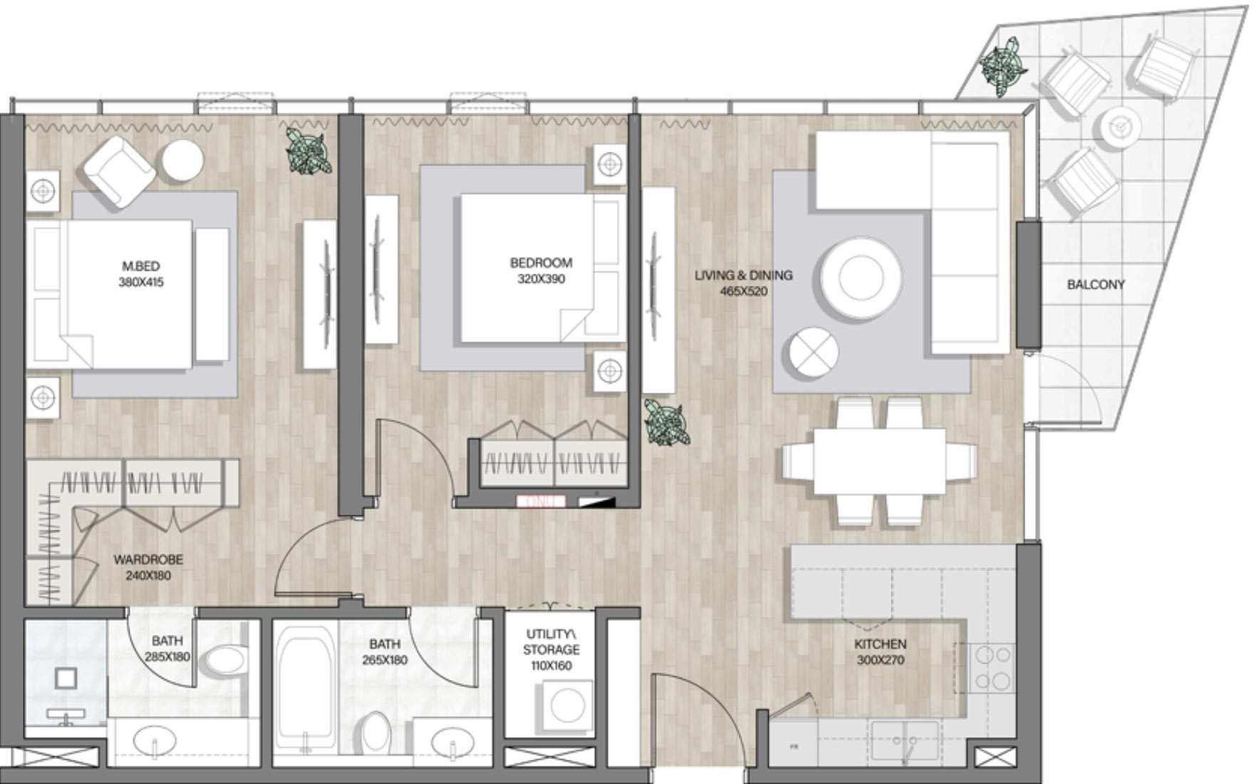 Floor Plans of RAK Properties Edge