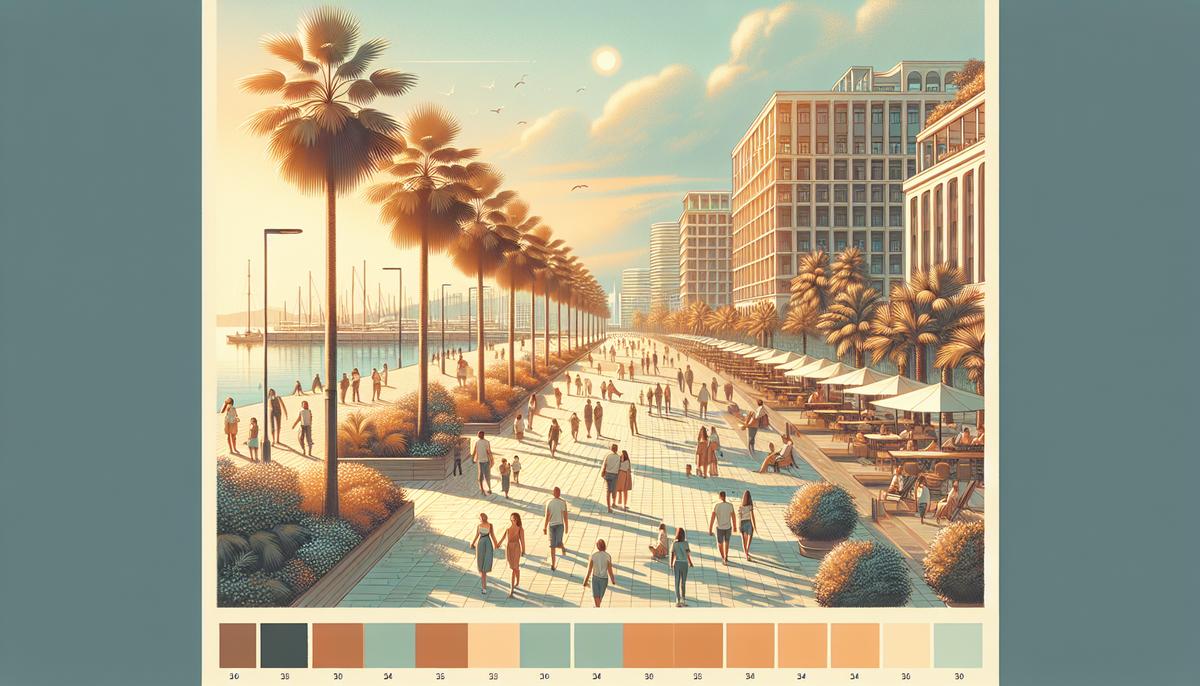 Плюсы и минусы жизни в Батуми глазами местных и экспатов Вид на бульвар и море в Батуми, люди гуляют по набережной