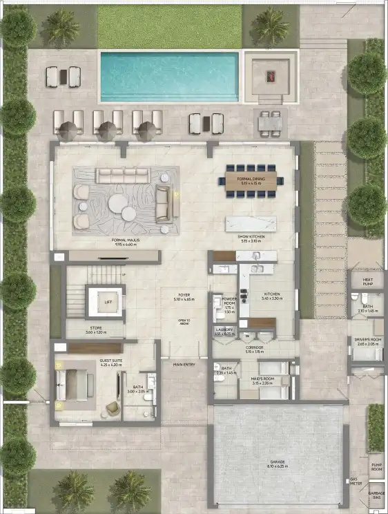 Floor Plans of Emaar Oasis Address Branded Villas