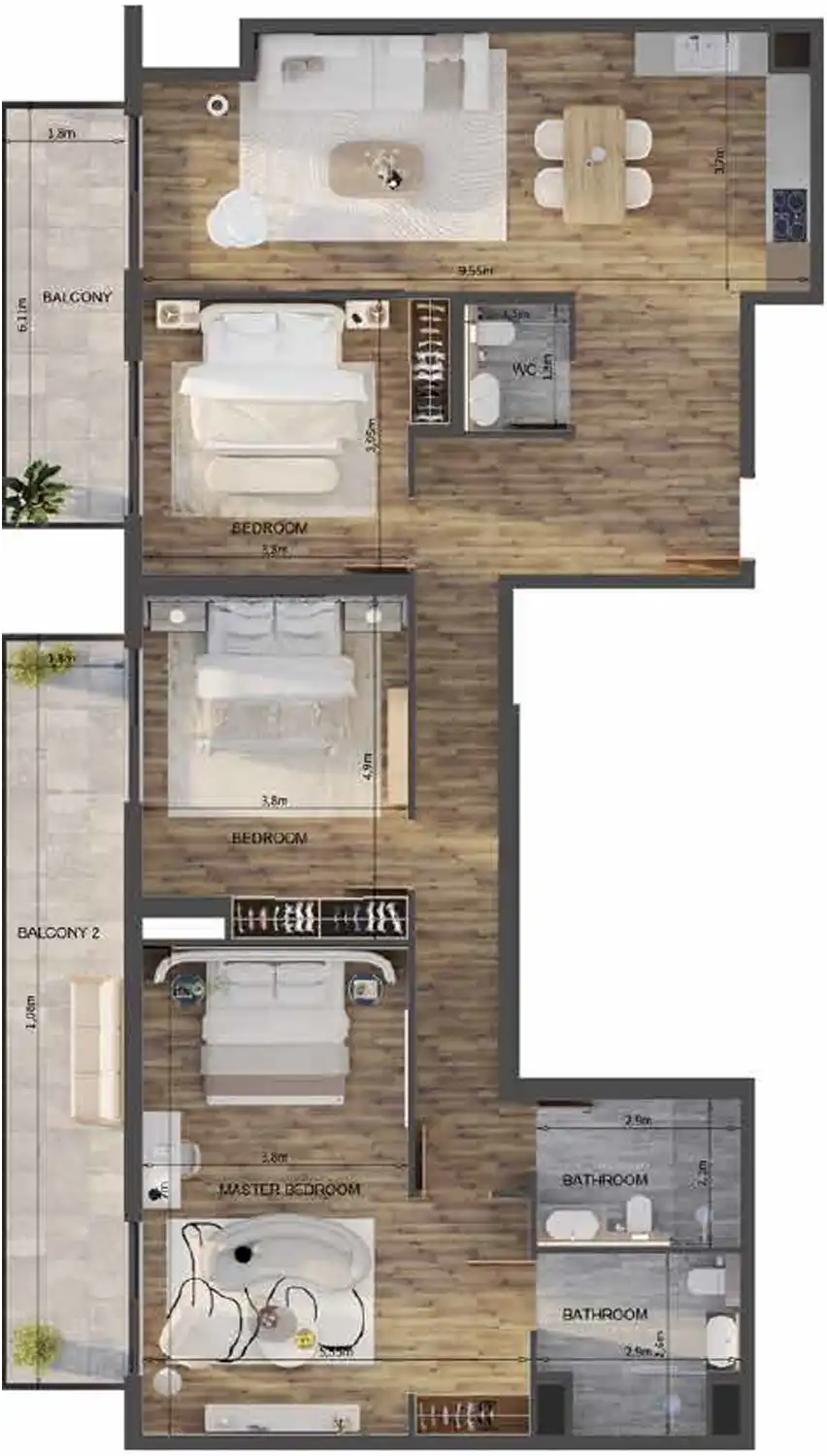 Floor Plans of Mayfair Residences JVC