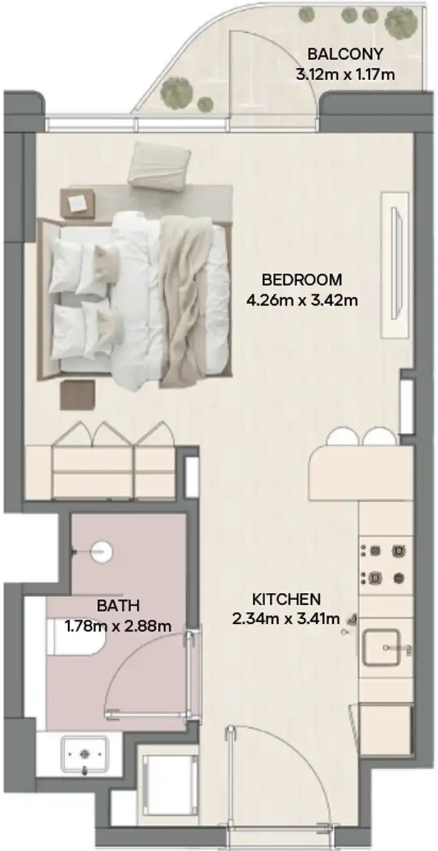 Планировки RAK Properties Mirasol 2