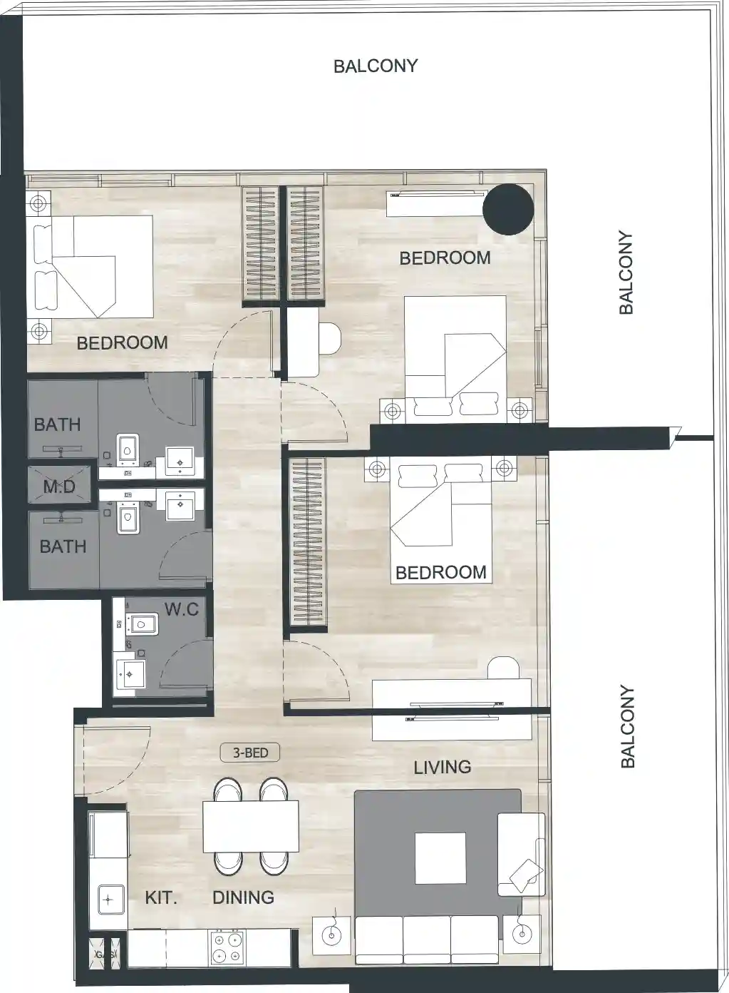 Floor Plans for Binghatti Ghost in Dubai