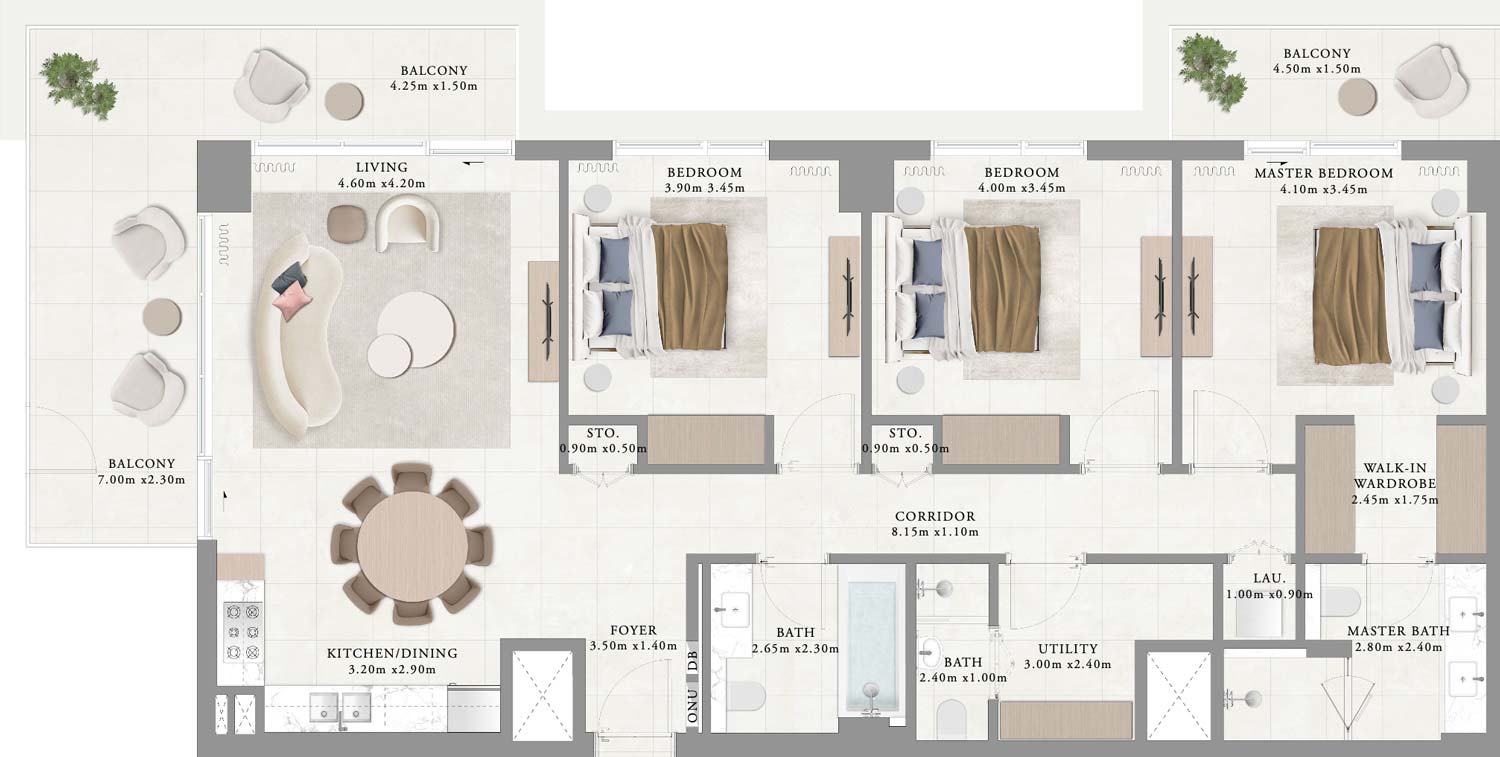 Floor Plans of Emaar Ocean Cove