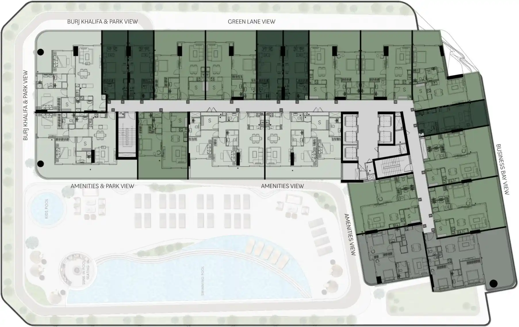 Floor Plans of Kasco Onda at Business Bay