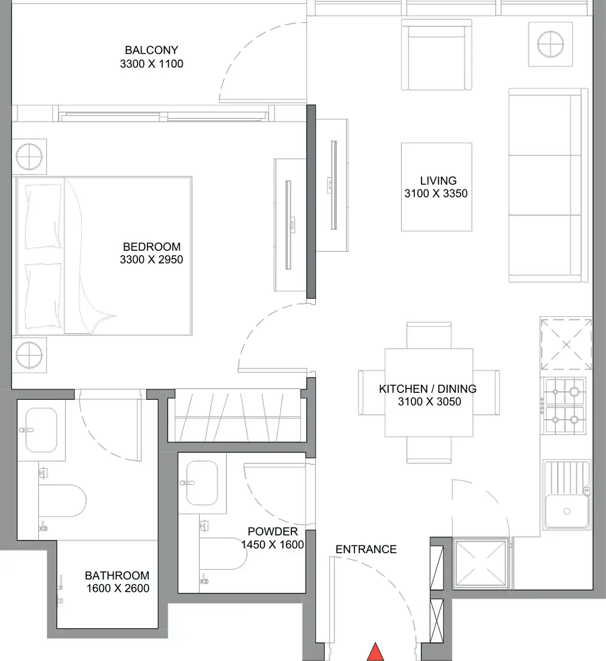 Floor Plans for Sobha Delphine Beach Residences in Umm Al Quwain