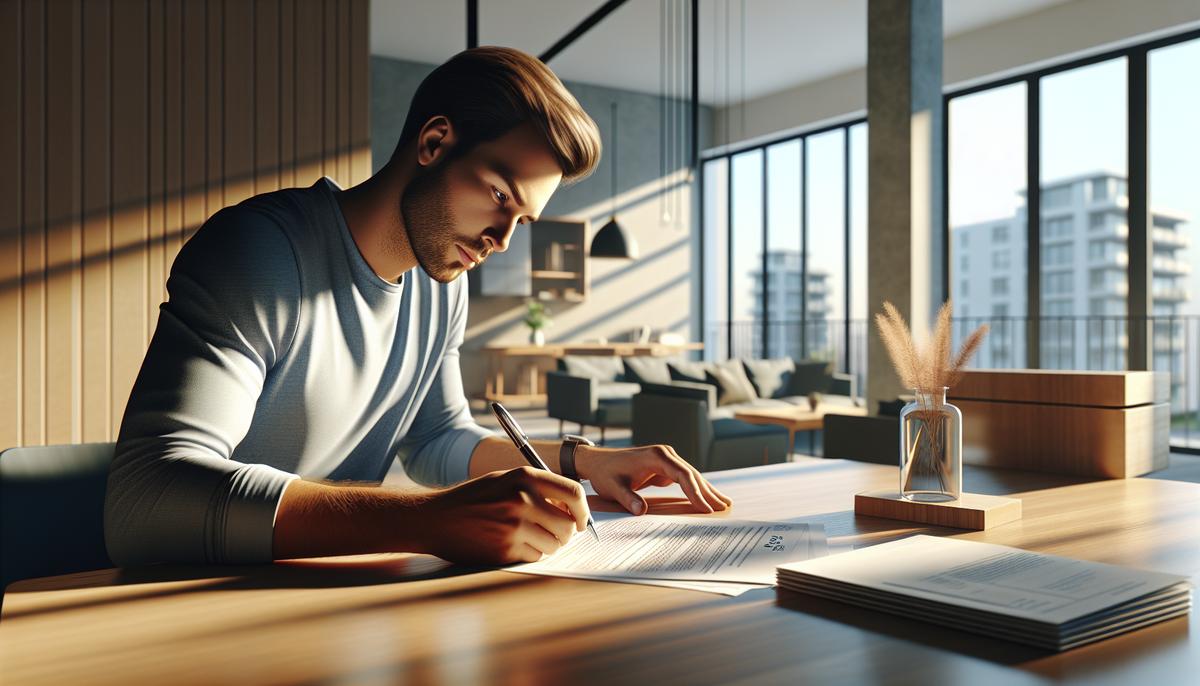 Комиссии банков: какие платежи скрыты в ипотечном договоре в 2026 году Человек читает и подписывает ипотечный договор