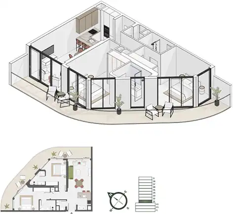 Floor Plans of Object 1 AUREL1A Residence