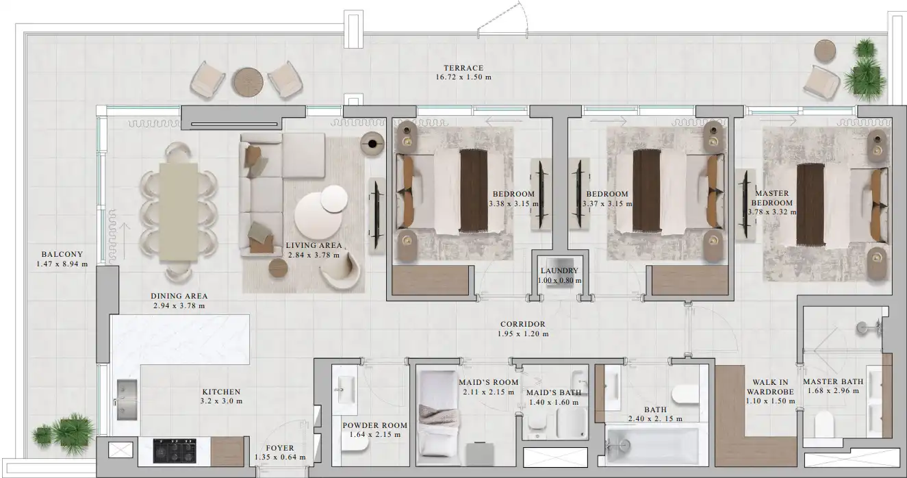 Планировка Emaar Rosehill