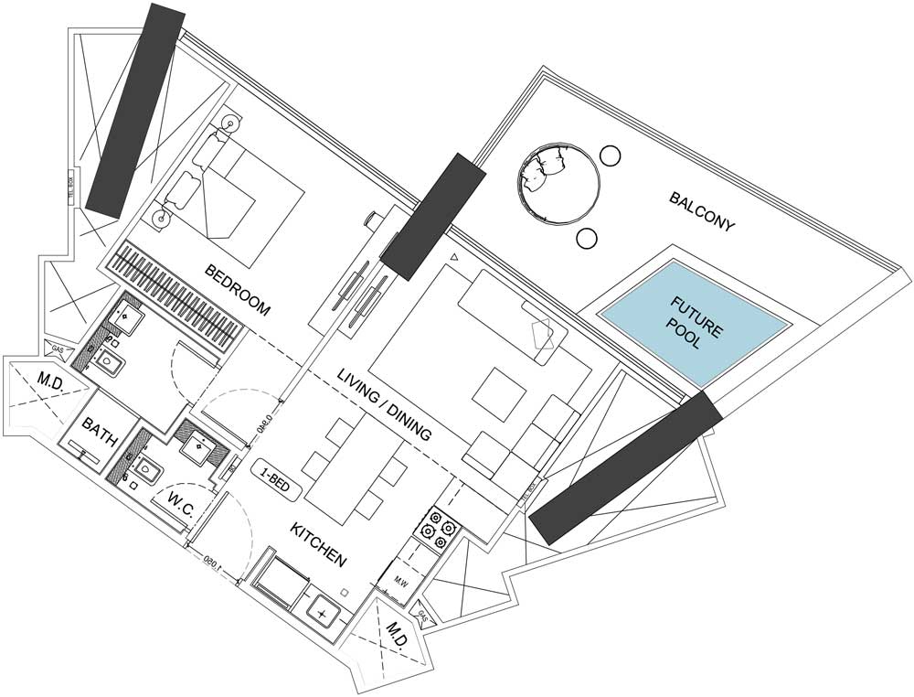 Floor Plans of Binghatti Phantom JVC