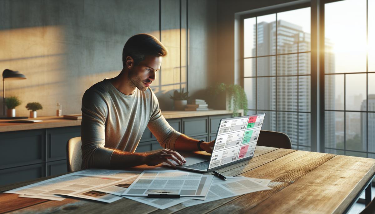 Как анализировать объявления: признаки завышенной цены Человек сравнивает объявления на ноутбуке