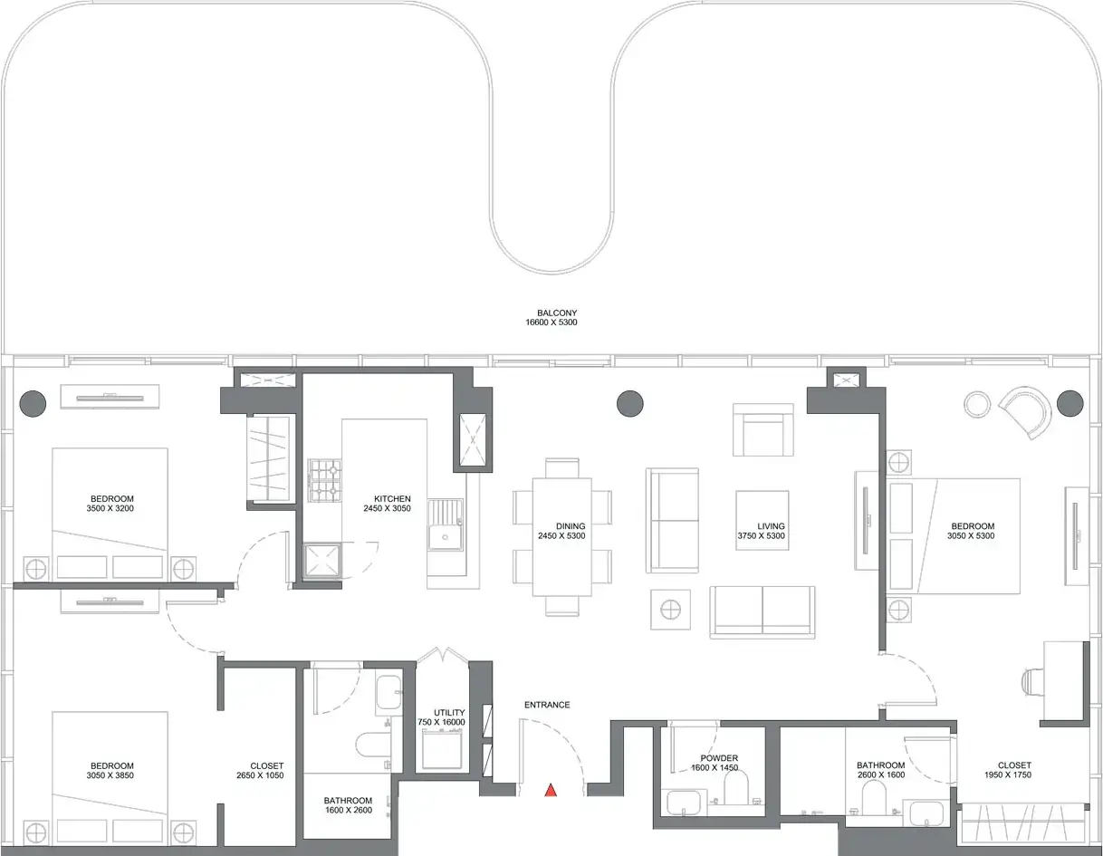 Floor Plans for Sobha Delphine Beach Residences in Umm Al Quwain