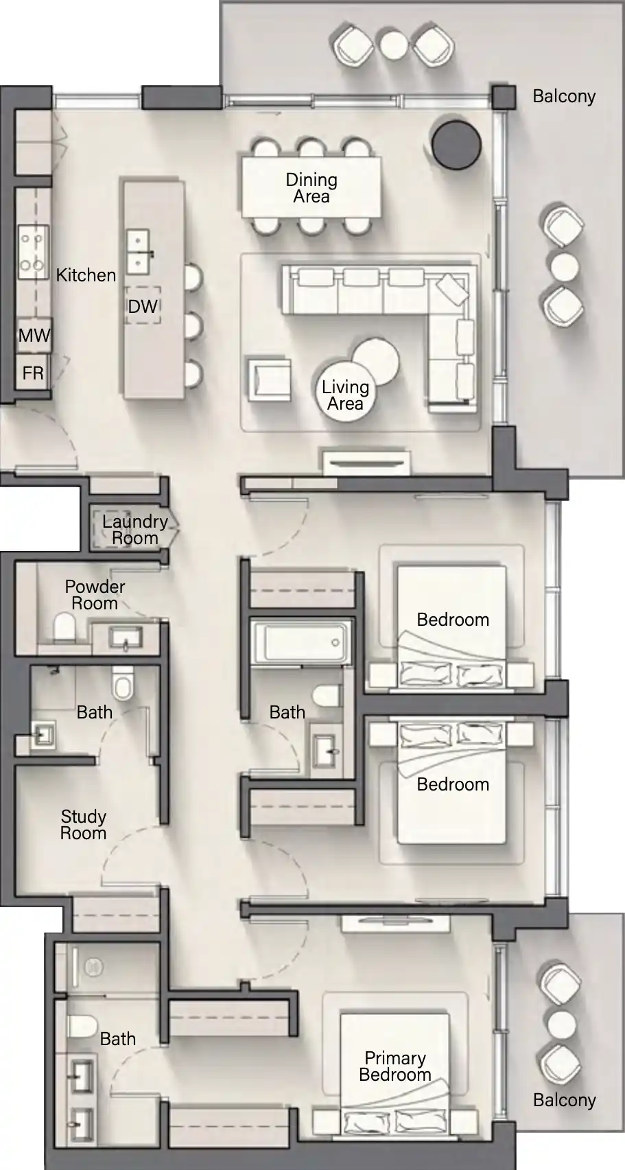 Floor Plans for Ellington Playa Del Sol in Ras Al Khaimah