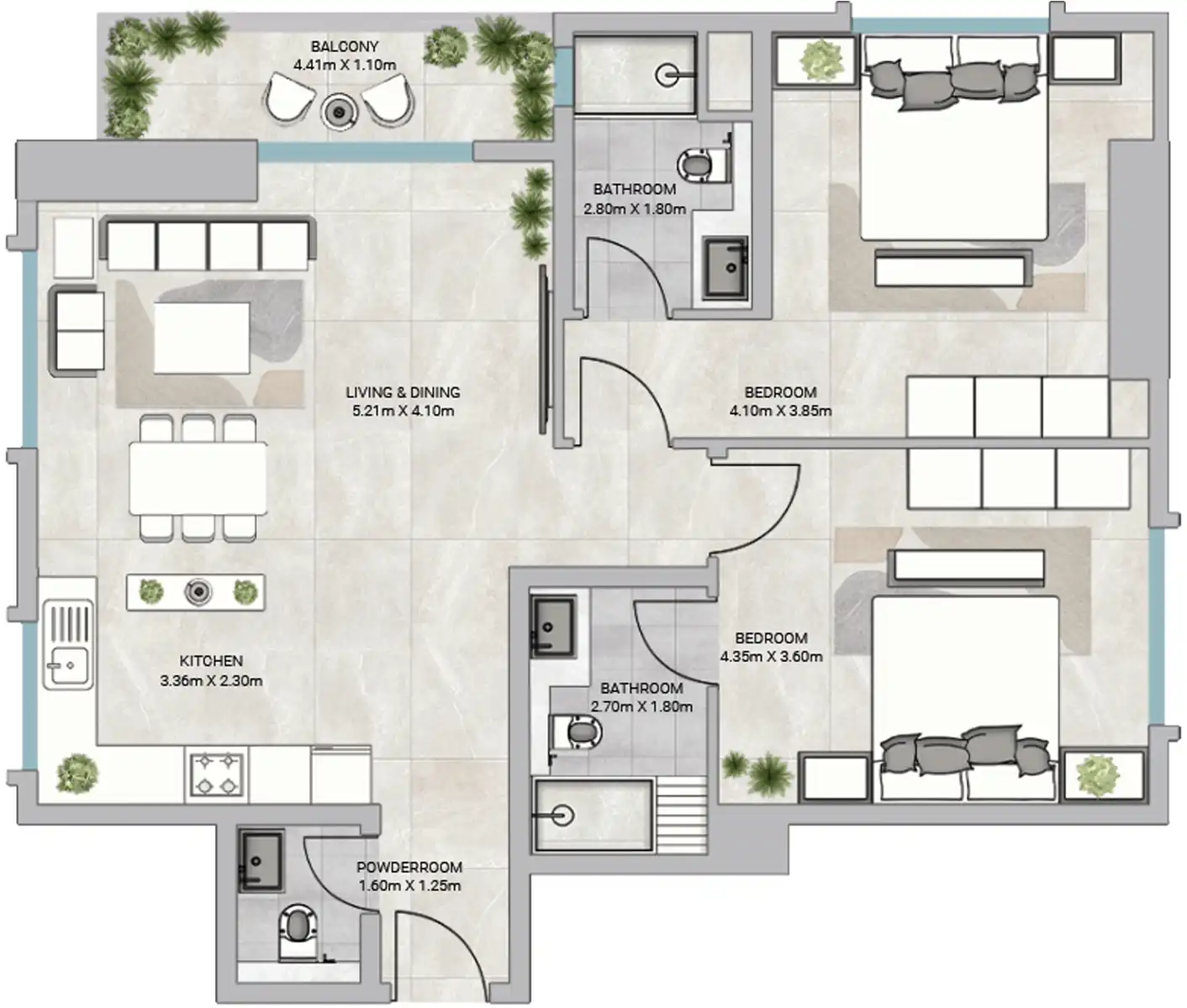 Floor Plans of Barajeel Towers
