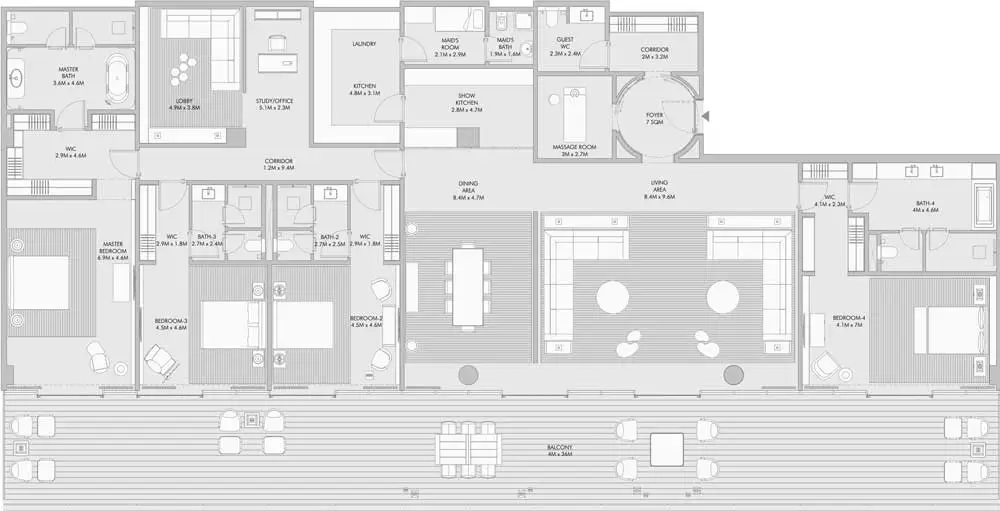 Floor Plans for Arada Armani Beach Residences Palm Jumeirah in Dubai