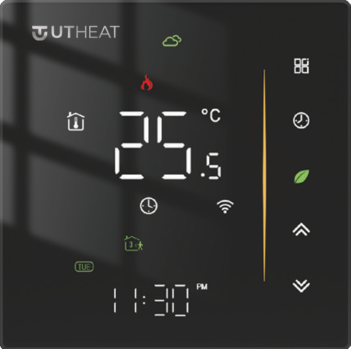 Термостат UT-HEAT PRO с WiFi (чёрный)