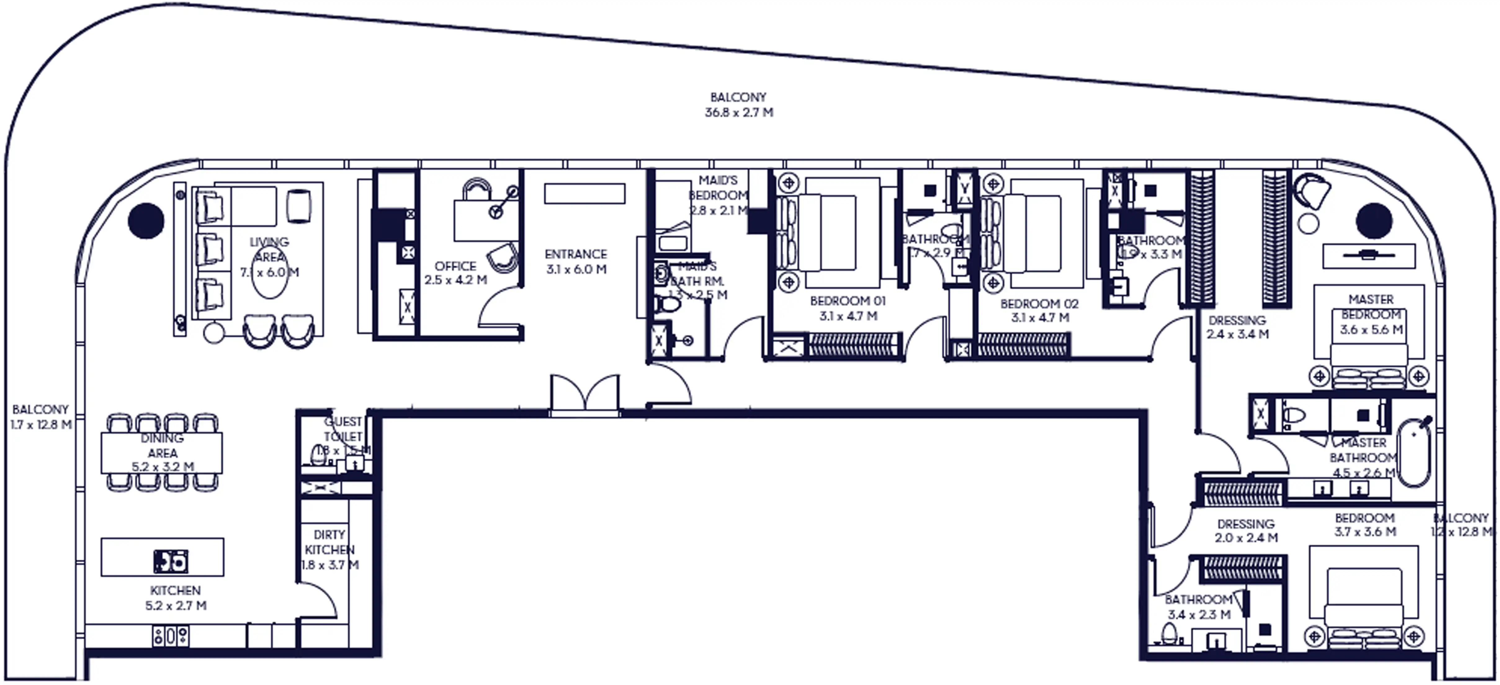 Floor Plans for Arada Inaura Hotels & Residences in Dubai