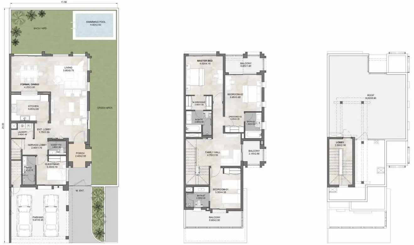 Floor Plans for Hayat by Dubai South in Dubai