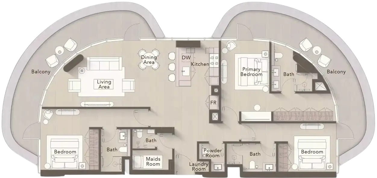 Floor Plans for Ellington Views 1 in Ras Al Khaimah