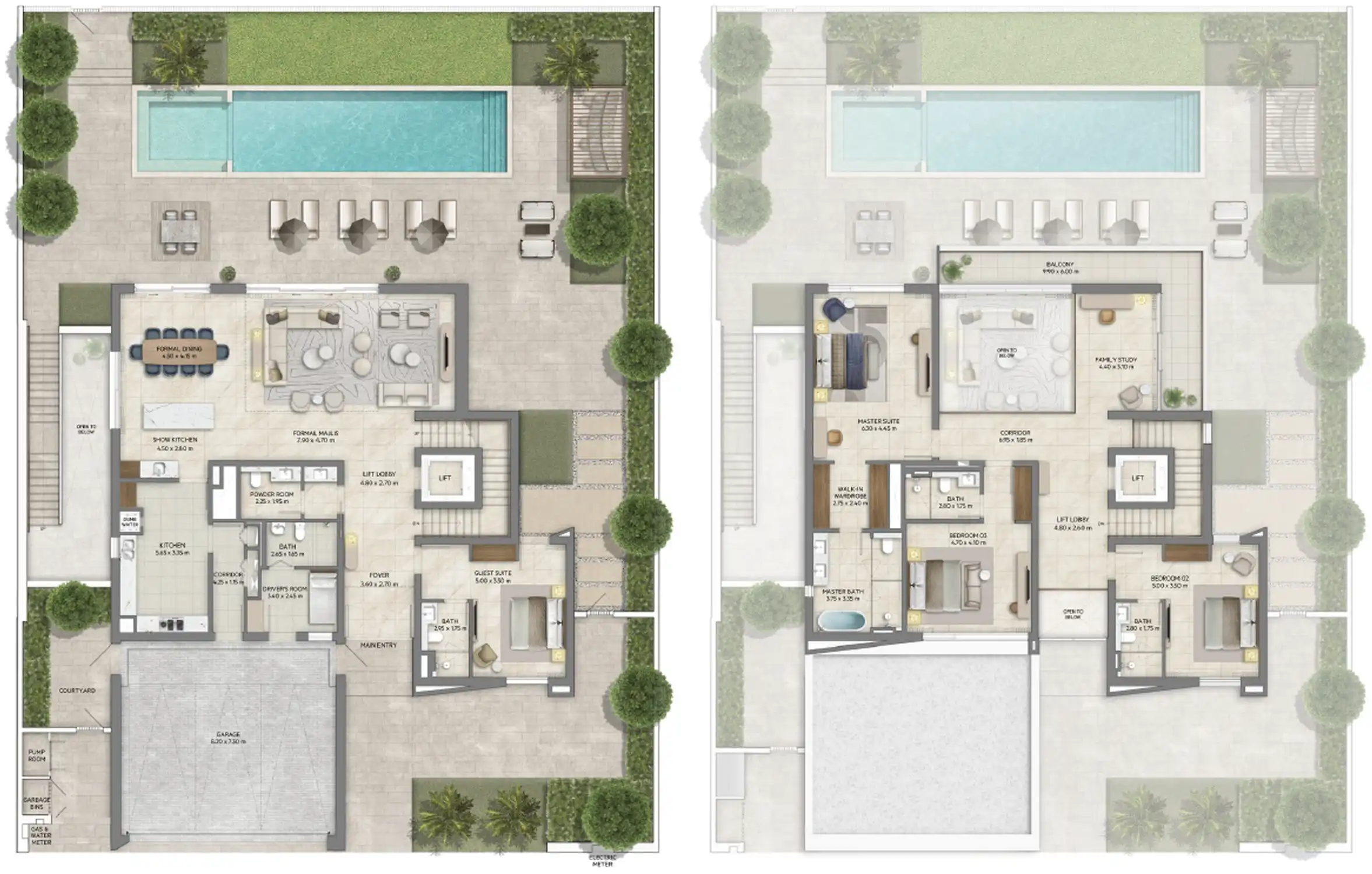 Планировки Emaar Mareva The Oasis