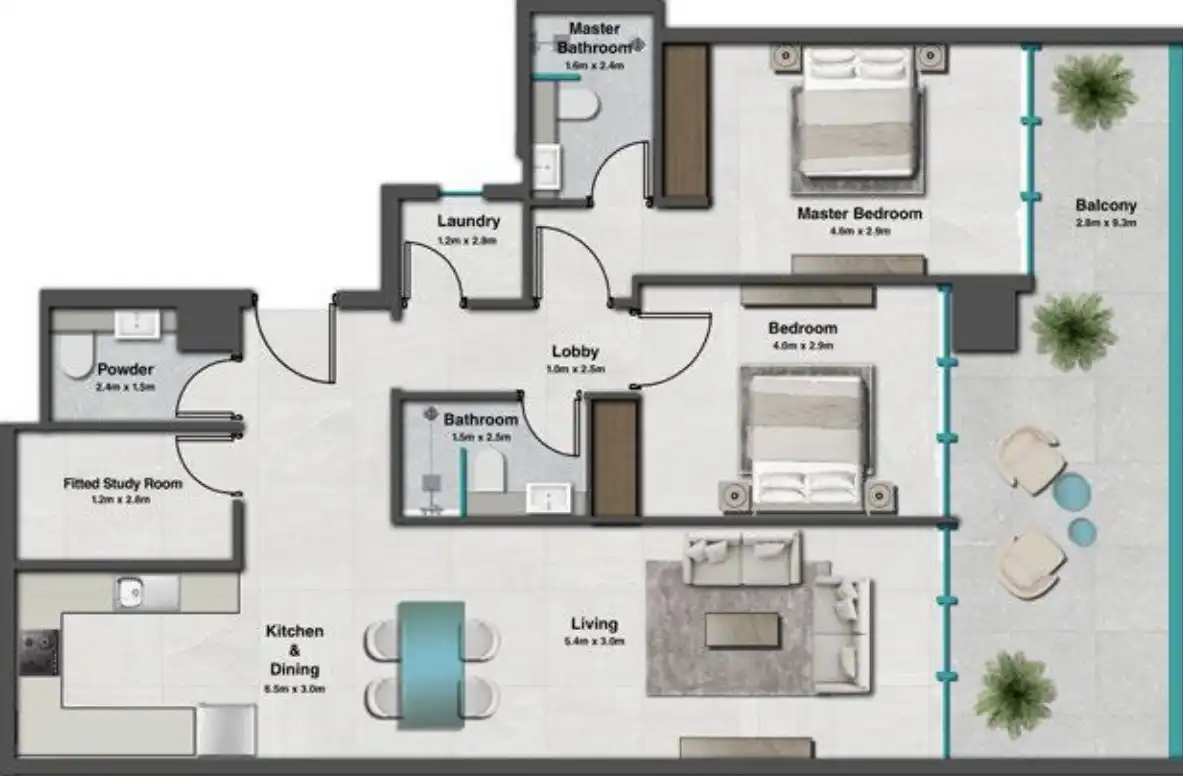 Планировки Sky Hills Residences 3