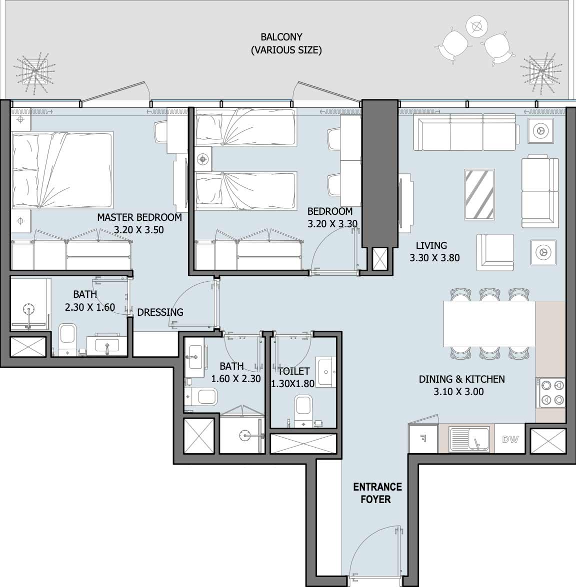 Floor Plans of Reportage Tower