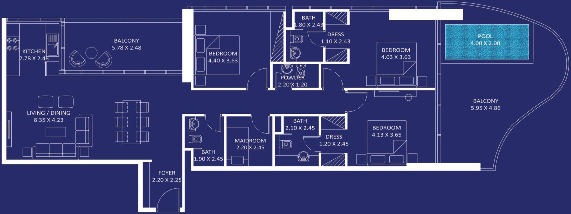 Floor Plans of Danube Oceanz 3