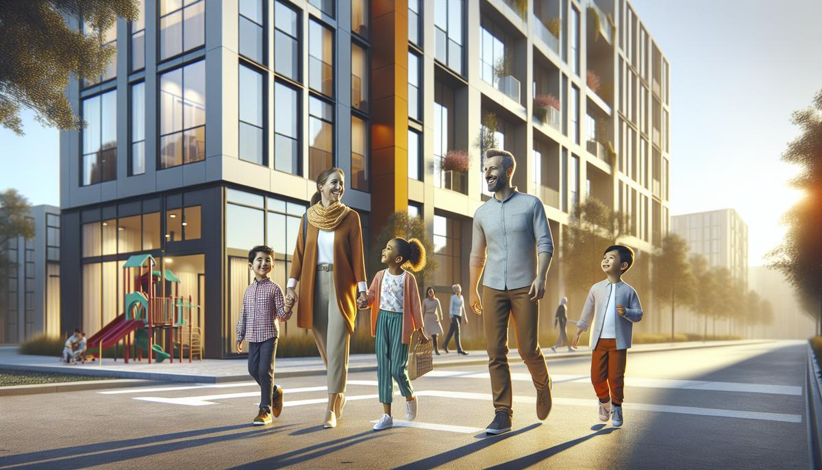 Переезд с детьми: школы, секции и безопасные районы Семья у нового дома