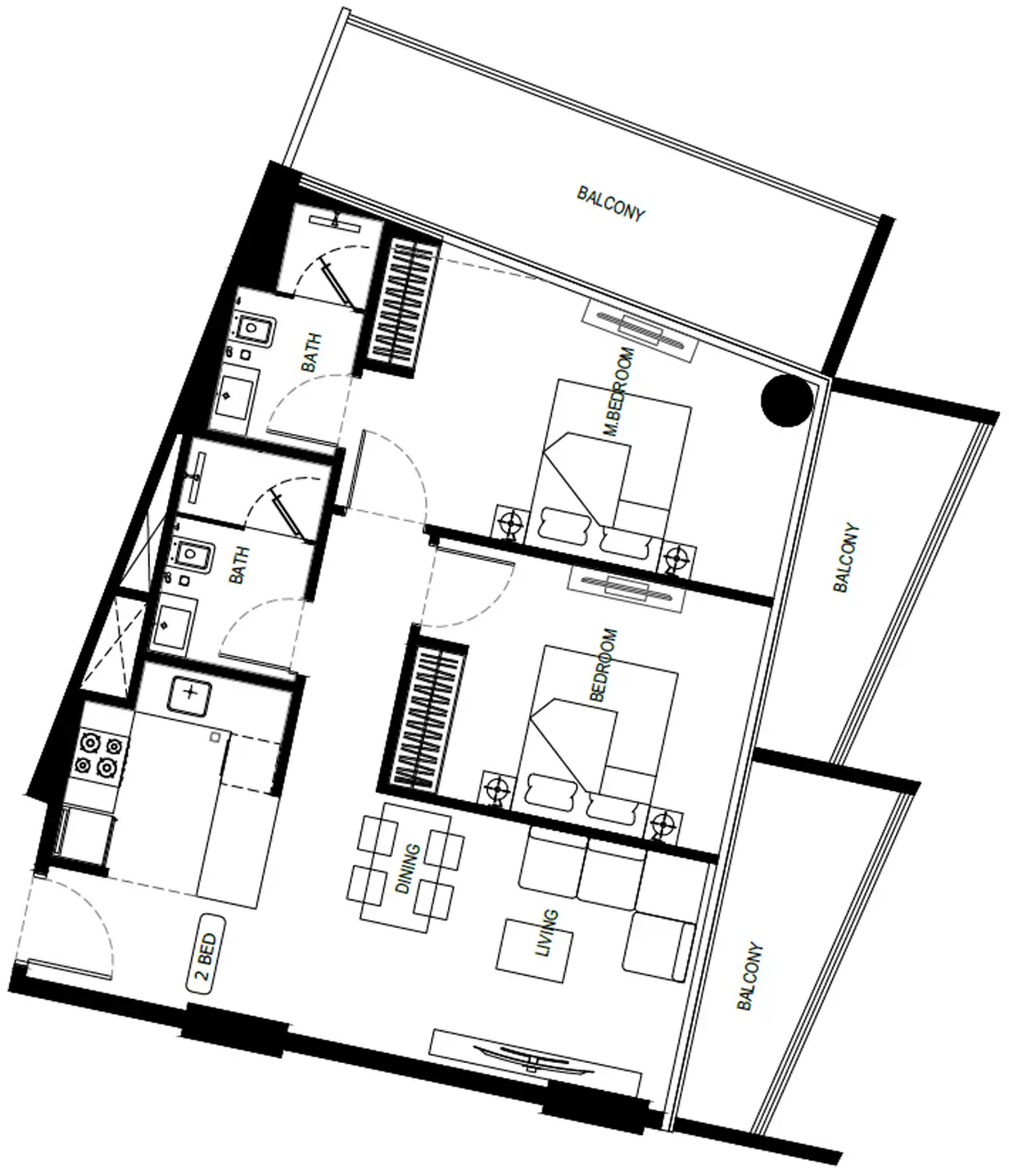 Floor Plans of Binghatti Hillcrest