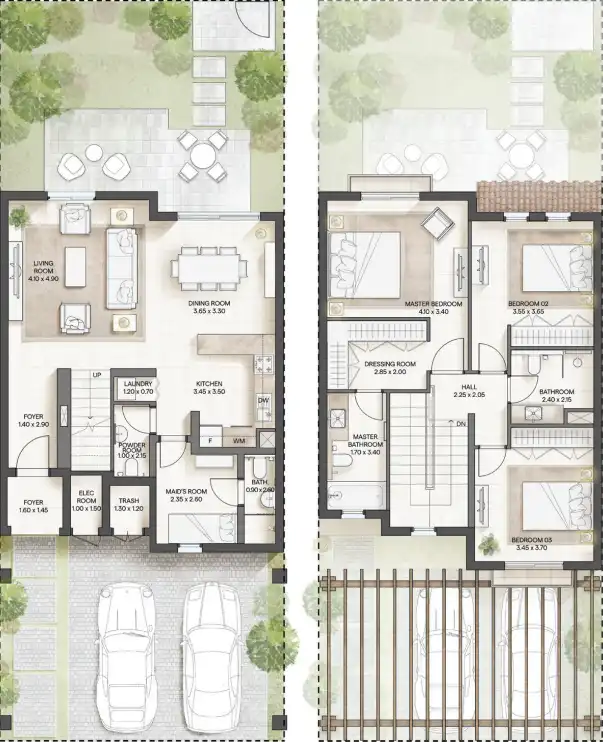 Floor Plans for Carmona at Bloom Living in Abu Dhabi